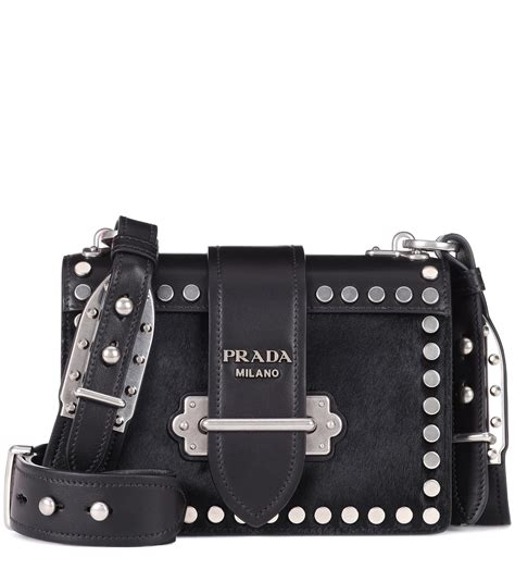 prada cahier bag black large